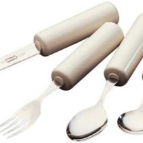 Homecraft Queens Cutlery, Fork (Eligible for VAT relief in the UK) Stainless Steel Adaptive Dining Utensil for Elderly, Disabled, Handicapped, Large Built-Up Handle for Good Grip, Dishwasher Safe