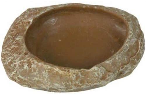 TRIXIE Reptile Steppe Rock Decoration Water and Food Bowl, 15 x 3.5 x 12 cm, Beige, 15 x 3.5 x 12 cm (Pack of 1) - Image 3