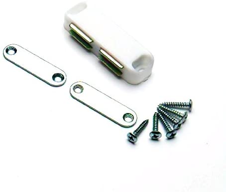 Merriway BH03812 (8 Pcs) Heavy Duty Magnetic Cupboard Cabinet Door Catch, Large 65mm (2.1/2 inch) with Twin Plates and Screws