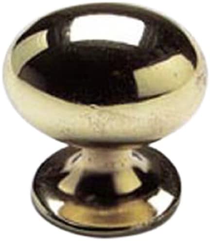 Merriway BH01072 Oval Brassed Cupboard Cabinet Cupboard Door/Drawer Knob, 32mm (1.1/4 Inch)