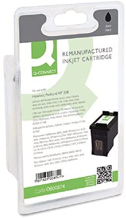 Q-Connect HP 338 Remanufactured Inkjet Cartridge C8765E - Black, 1