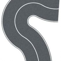 Noch 60704 8 cm Wide Federal Road Grey Curve Landscape Modelling (2-Piece)