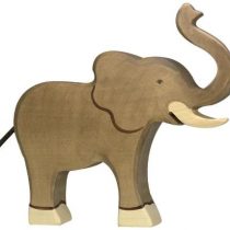 Holtztiger HT80148 Elephant, Trunk Raised, Assorted Colours