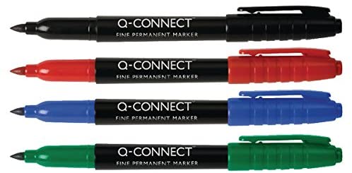 Q-Connect Permanent Marker Bullet Tip Fine Assorted (Pack of 10), 1 count (Pack of 10) - Image 2