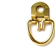 Merriway BH03821 EB Picture Mirror Hanger Heavy Duty 1 Hole - Brass Plated, Pack of 2