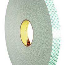 3M 4032 Double Coated Urethane Foam Tapes, 15 mm x 66 m, 0.8 mm, White, Pack of 15