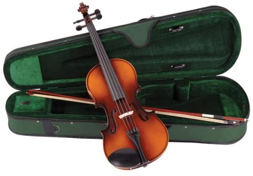 Antoni 'Debut' ACV31 Three Quarter Violin Outfit, Green,White,Nickel,Brown,Red,Silver, Large