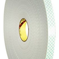 3M 4008 Scotch Mount Double-Sided Tape Polyethylene Foam Support, 25.4 mm x 33 m, 3.2 mm, Beige, Pack of 9