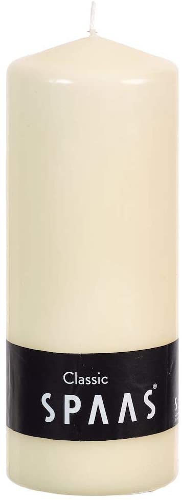 Ivyline S0073201037 Spaas Unscented Pillar Candle, ± 90 Hours, Ivory, 78mm Diameter, 200mm Height, Off-white, D 78 mm x H 200 mm