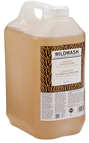 WildWash Hydrating Shampoo for Dry and Flaky Coats for Dogs 5ltr, Manuka and Lavendar Gently Cleanse and Moisturise