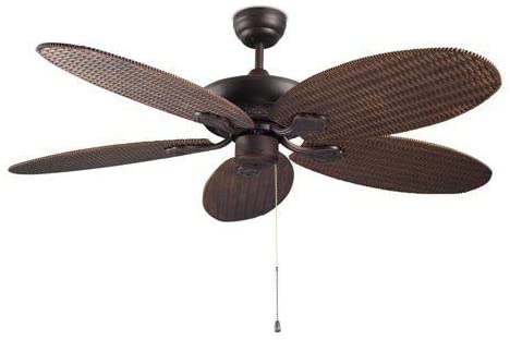 Leds-C4 30 - 4398 j7-j7-ventilatore Phuket: Copper Brown, 132 x 132 x 33 cm