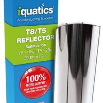 iQuatics T5/T8 Aluminium Reflector-Increased output by up to 100%, 28W T5 / 18W T8, Single