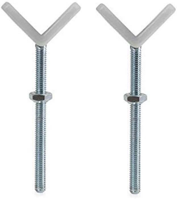 hauck Pack of 2 Y-Spindle Adapters for Safety Gates White, No-Drill Banister Attachment for Round Rails up to 6 cm