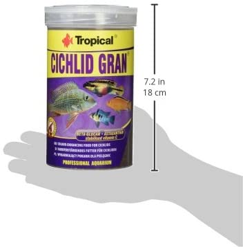 Cichlid Gran 1000ml/550g - Special food for all Cichlids Malawi Tanganyika colour enhancing granulated food - Image 4