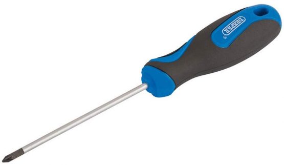 Draper 48925 Number 0 PZ Type Screwdriver with Soft Grip Handle, 75mm