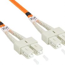 Good Connections LWL Duplex Patch Cable LC to SC Multimode 50/125 Inch Fibre Optic orange OM2 - Orange 2 m