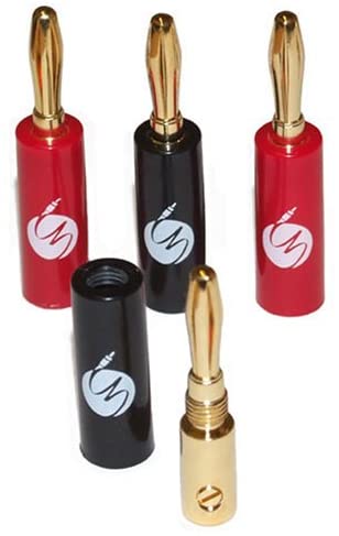 FISUAL Easy Fix Banana Plugs - 4 Pack, Gold