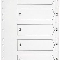 Q-Connect KF01352 Index A4 Multi-Punched 1-5 Polypropylene - White