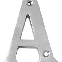 Merriway BH04337 Polished Chrome Screw-On House Flat Gate Post Letter 75 mm (3 Inch) Letter A