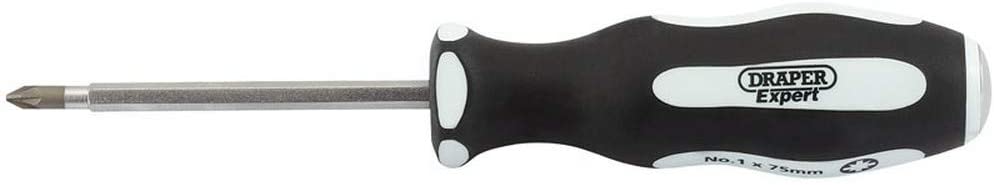 Draper 35232 Expert Pound Thru PZ Type Number 3 Screwdriver with Soft Grip, 150mm, Blue, No.3 x 150mm