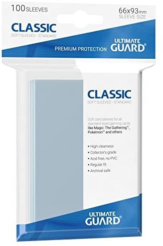 Ultimate Guard Classic Soft Sleeves Standard Size Transparent (100), 66x93