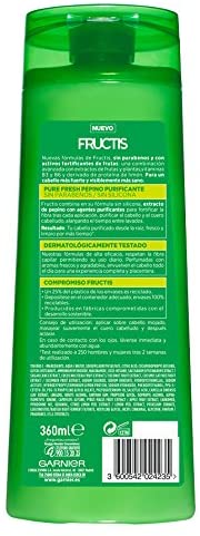 L'ORÉAL Granier Garnier Fructis Pure Fresh Cucumber Purifying Shampoo 360ml, 360 ml (Pack of 1) - Image 2