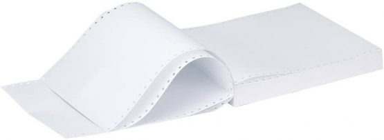 Q-Connect Listing Paper 11 x 9.5 inches 3-Part NCR Perforated Plain - Pack of 700