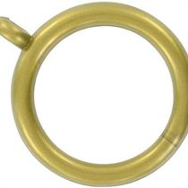 Merriway BH03234 Plastic Curtain Drapery Pole Rod Rings with Fixed Eye, Inner Dia.35mm (1.3/8 inch) Outer Dia.45mm (1.3/4 inch) - Antique Brass, Pack of 8