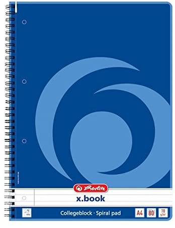 Herlitz A4 80feuilles 10834125 Notebook Notepad - Blue