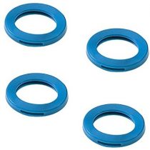 Merriway BH04004 Key Cap Sleeve Identifier Rings, Plastic - Blue, Pack of 10