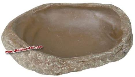 TRIXIE Reptile Steppe Rock Decoration Water and Food Bowl, 15 x 3.5 x 12 cm, Beige, 15 x 3.5 x 12 cm (Pack of 1) - Image 4
