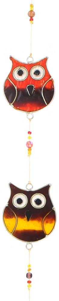 Something Different Wholesale String of 5 Owls Suncatcher, Multicolor, 75x5.5x0.5 cm - Image 2