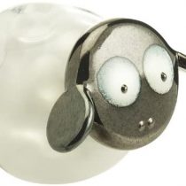 Caithness Glass U12125 Piece Crystal Sarah P Art Glass Ewe Sheep Paperweight, Multi-Coloured