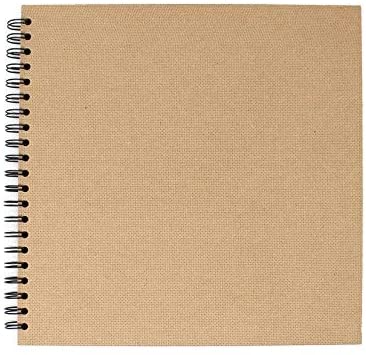 Artway Enviro, Spiral Bound Square Black Card Sketchbook, 285mm, 60 Sides/30 Pages of Recycled 270gsm Black Card - Image 2