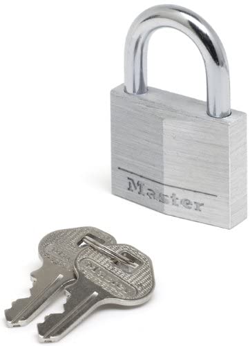Master Lock 9150EURD Key Padlock in Aluminium, Grey, 5 x 6,8 x 1,4 cm, Grey,silver
