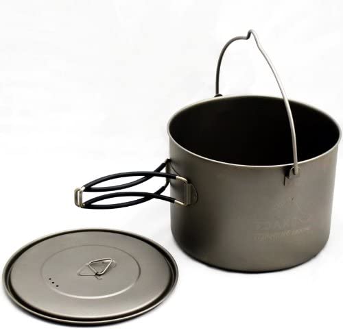 TOAKS Titanium Pot with Bail Handle, 1600 ml, Silver Grey