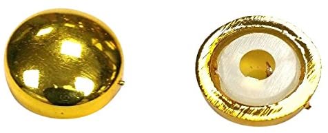 Merriway BH03923 (10 Pcs) Plastidome Snap-On 2 Piece Caps Screw No. 6/8 Covers, 15 mm (9/16 Inch) Diameter