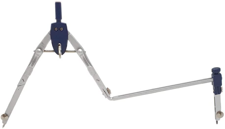 Artway Compass with Extension Arm Beam and Pen Attachment, Clear, Grey, Blue, Single - Image 2