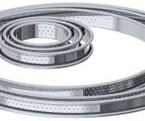 DE BUYER Circular Stainless Steel Round Perforated Tart Ring with Rolled Edges, stainless steel, silver, Diamètre 6 cm