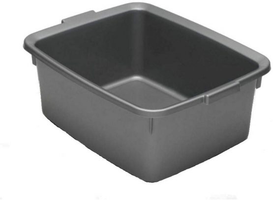 Addis 502813 Plastic Butler Large Rectangular Bowl, Metallic Silver, 12 Litre