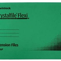 Rexel Foolscap Suspension Files with Tabs and Inserts for Filing Cabinets, 15 mm V-base, Manilla, Green, Crystalfile Flexifile, Pack of 50, 3000040