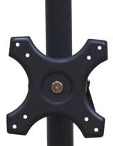 Newstar FPMA-D700DV Tilt/Turn/Rotate Dual Desk Mount (clamp) for two 10-27" Monitor Screens ONE ABOVE OTHER, Height Adjustable - Black