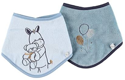 Noukies bb1739.20 Achille and Zebrito Bandana Bib - Blue - Image 2