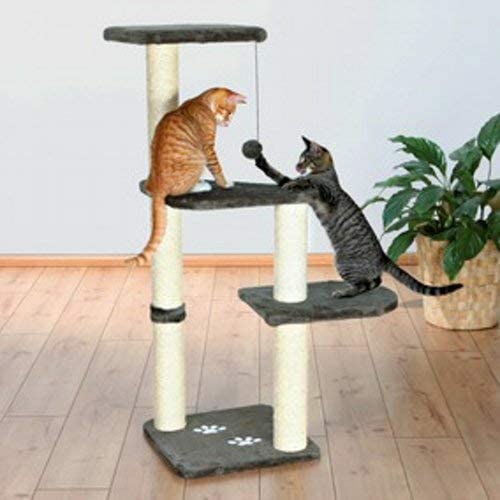 TRIXIE Cat Tree Altea 46 in platinum grey, Multi-level Cat Scratching Post with cosy lounging areas - Image 2