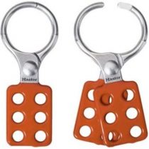 Master Lock 417 Aluminum Lockout hasp, 38mm jaw Clearance, Red & Silver, One-Size