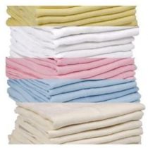 6pk Baby Muslin Square Burp Cloth 100% Pure Soft Cotton 70x70cm Pink and Cream.