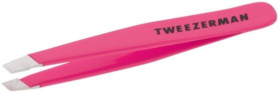 Tweezerman Neon Pink Stainless Steel Mini Slant Tweezer