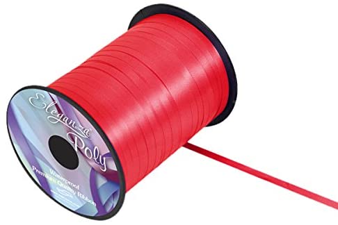 Creative Party Red Curling Ribbon Decoration-1 Pc, Polyester, 9 x 9 x 19 cm