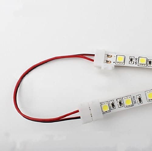 IDEAPRO 10pcs 3528/2835 2Pin 8mm LED Strip Connector,Strip to Wire Quick Solderless Connection for Single Colour Led Strip Lights - Image 2