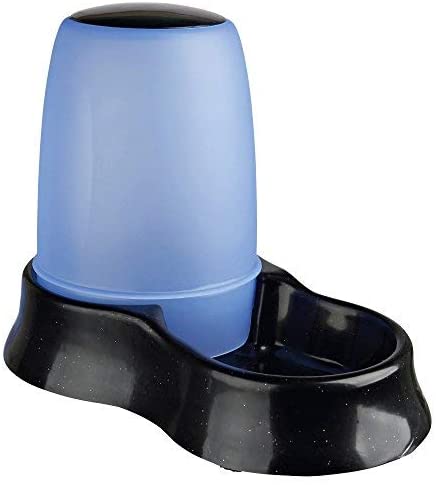 Trixie Food and Water Dispenser, 0.6 Litre, Color assorted (black metallic / blue metallic / granite) - Image 2